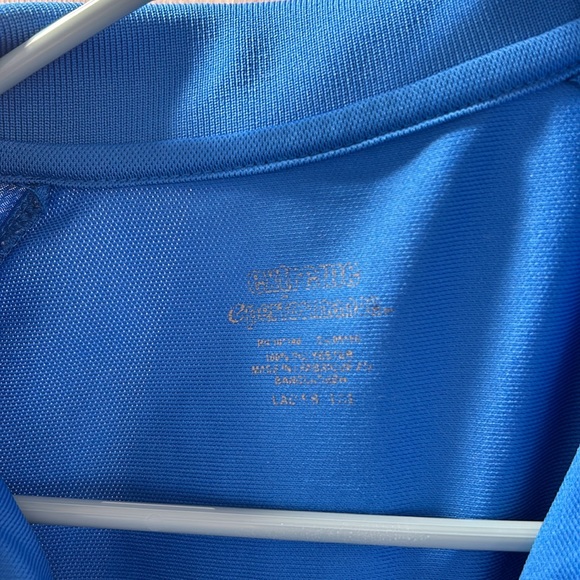 Women's Golf Shirt Royal Blue with Black Size L - Picture 3 of 5